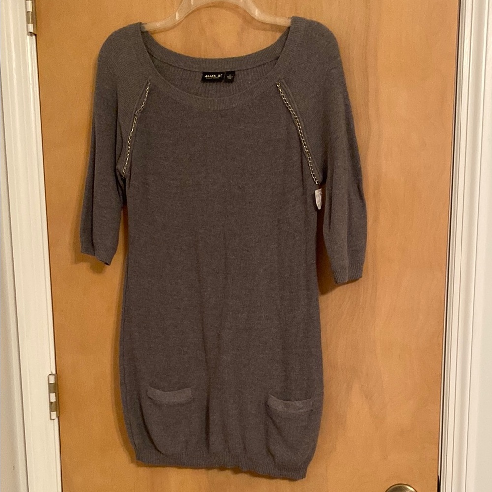 Allen B by Allen Schwartz Gray Crew Neck Sweater - NWT
